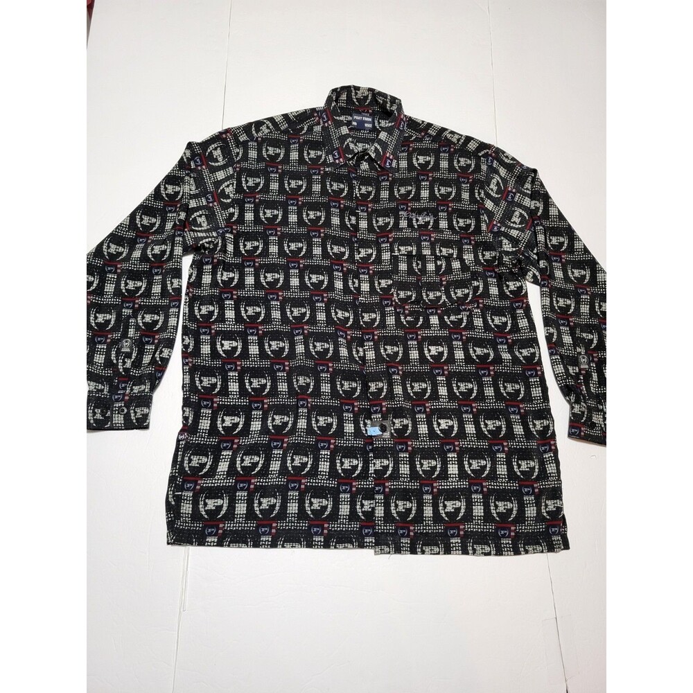 (#L8)Phat Farm Denim Co. Long Sleeve Y2K Vintage Shirt SIZE MEN'S XL MULTICOLOR